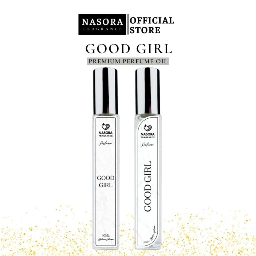 Tinh Dầu Nước Hoa Nữ NASORA Good Girl Premium Hương Thơm Ngọt Ngào, Thanh Thuần, Quyến Rũ, Chai Xịt 10ML