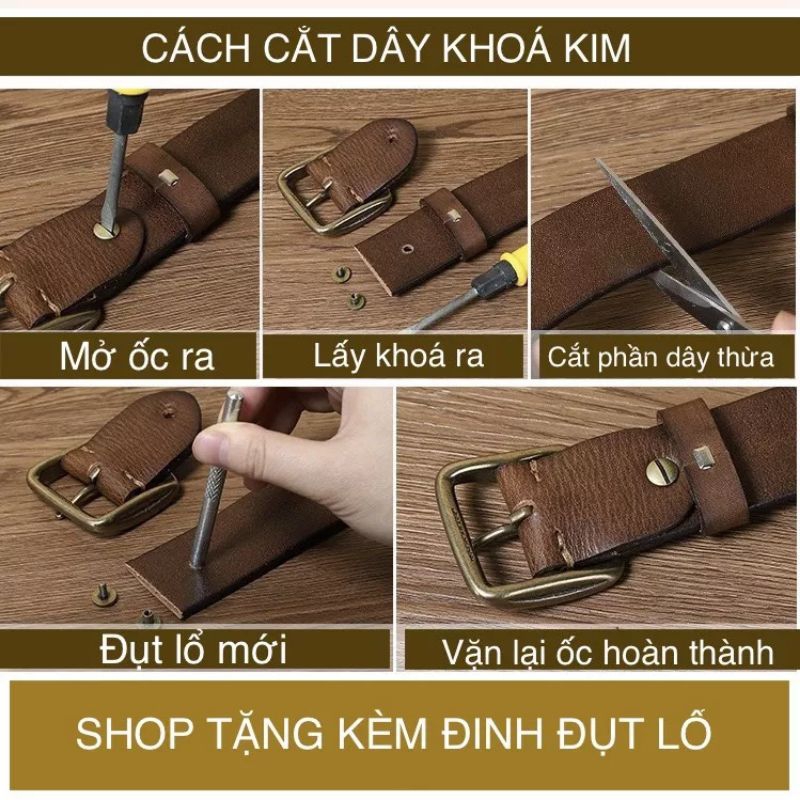 Thắt lưng nam,dây nịt da bò Ý bản nhỏ 33mm khóa đồng Retro sang trọng bảo hành 5 năm