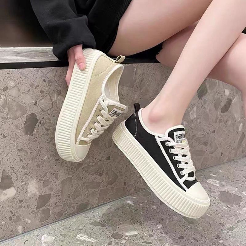 Giày Thể Thao Vải Thời Trang Đế Mềm