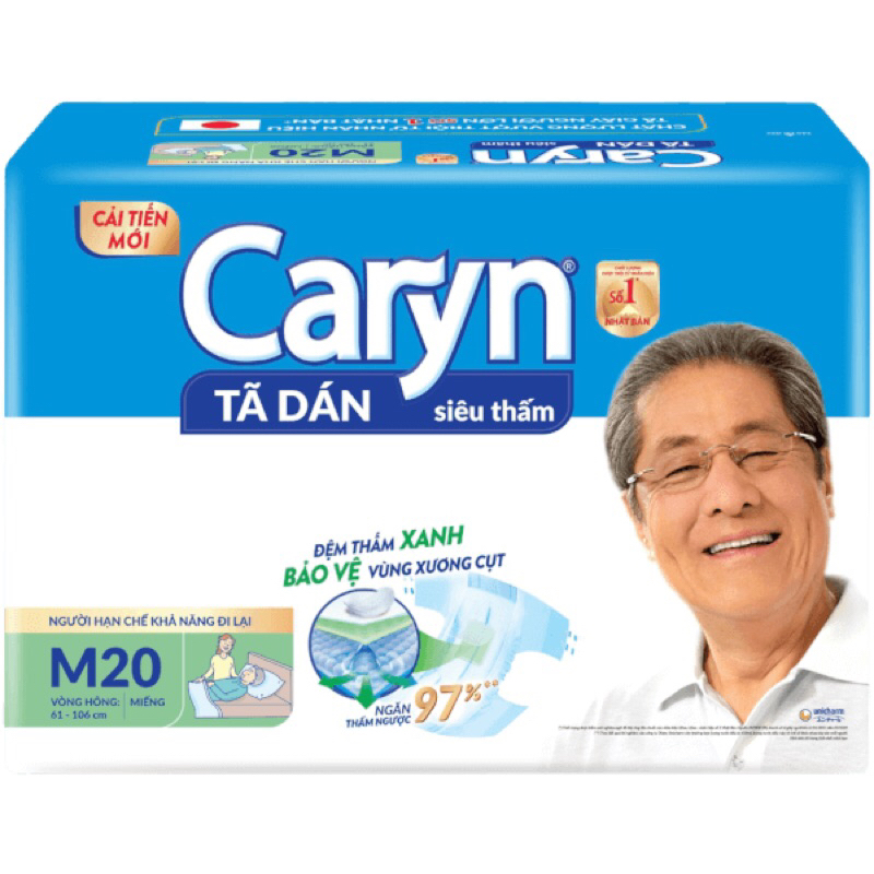 BỈM CARYN 20 miếng tã dán size xl