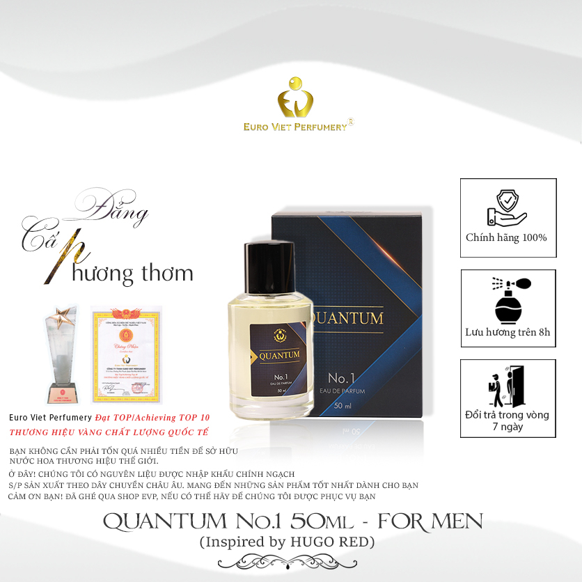 Nước Hoa Nam Cao Cấp QUANTUM No3 Euro Viet Perfumery 50ml