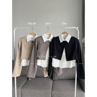 [ẢNH THẬT] Set áo vest lửng + áo somi (S172)