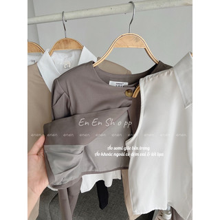 [ẢNH THẬT] Set áo vest lửng + áo somi (S172)