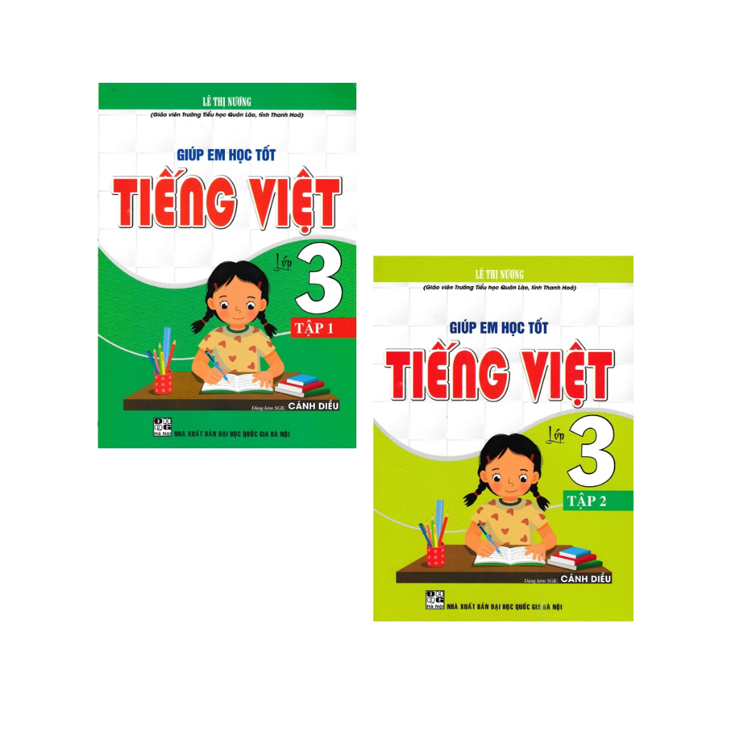 Sách - Combo Giúp Em Học Tốt Tiếng Việt Lớp 3 - Tập 1 + 2 (Dùng Kèm SGK Cánh Diều) (Bộ 2 Cuốn)