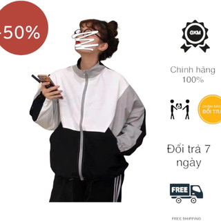 Áo khoác dù 2 lớp nữ phối màu trẻ trung năng động GKM