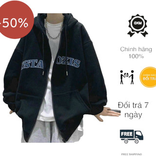 Áo hoodie dây kéo 2 lớp vải dày dặn năng động GKM