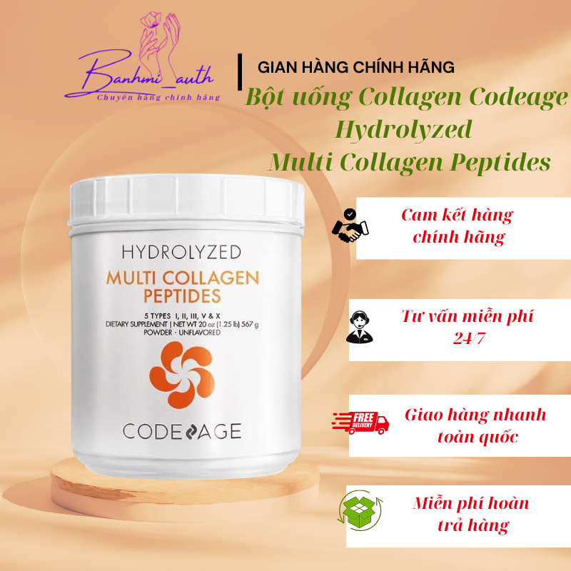 Bột uống Hydrolyzed Multi Collagen Peptides CodeAge 567g