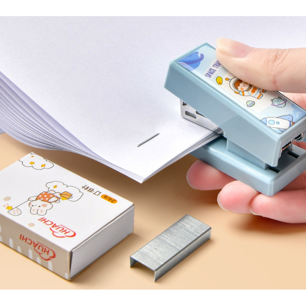 Máy dập ghim đa sắc màu kèm 400 ghim