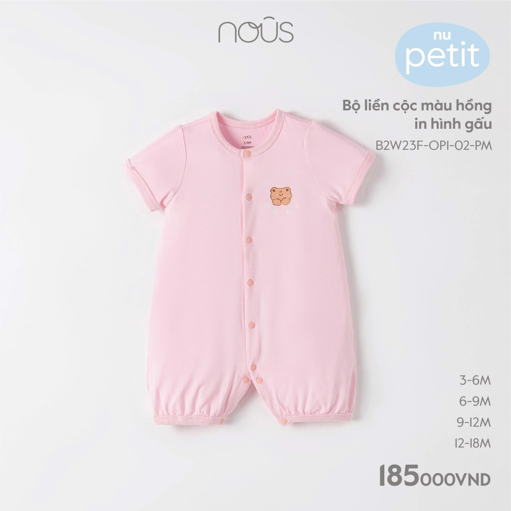 Body cộc tay liền thân cho bé từ 3-18m