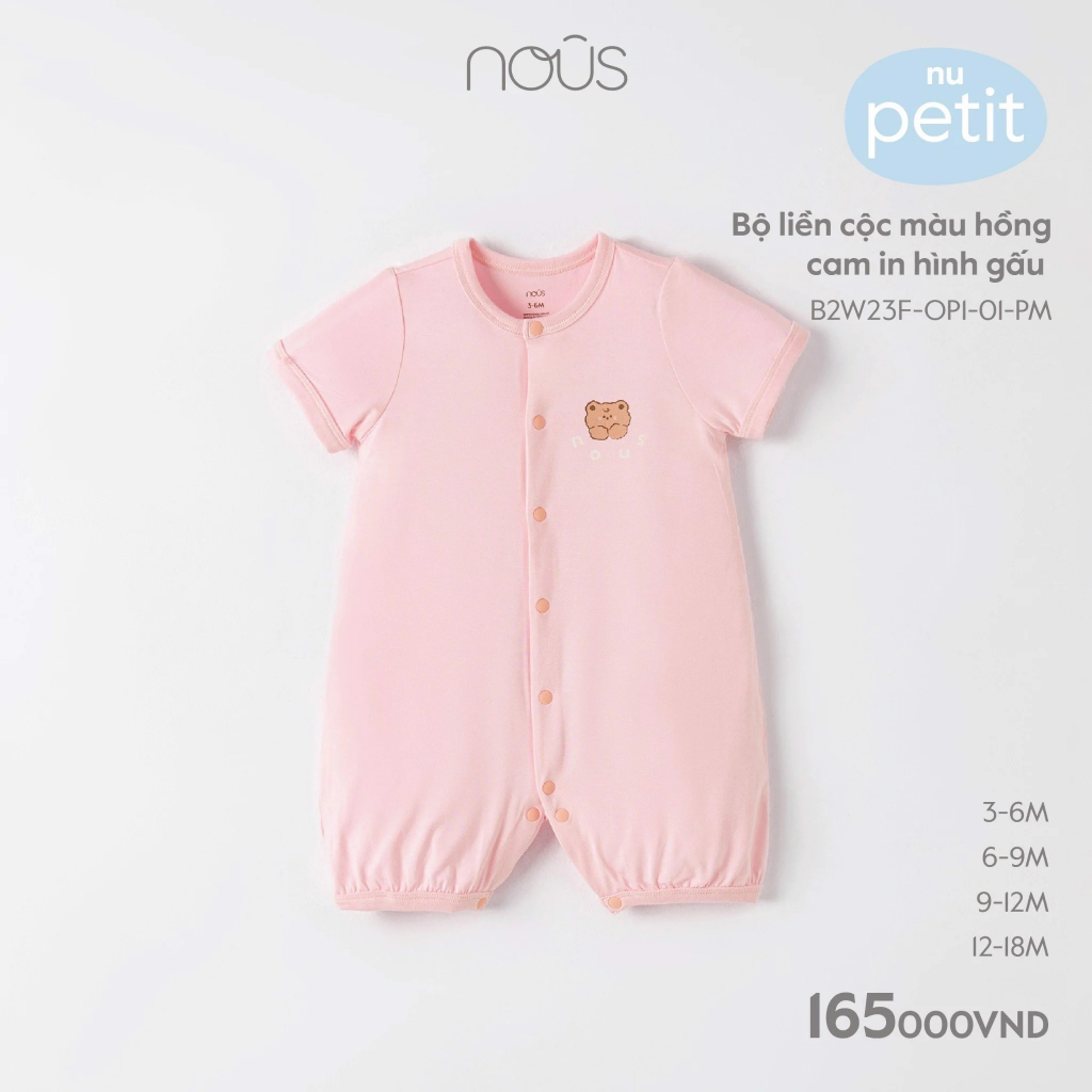 Body cộc tay liền thân cho bé từ 3-18m