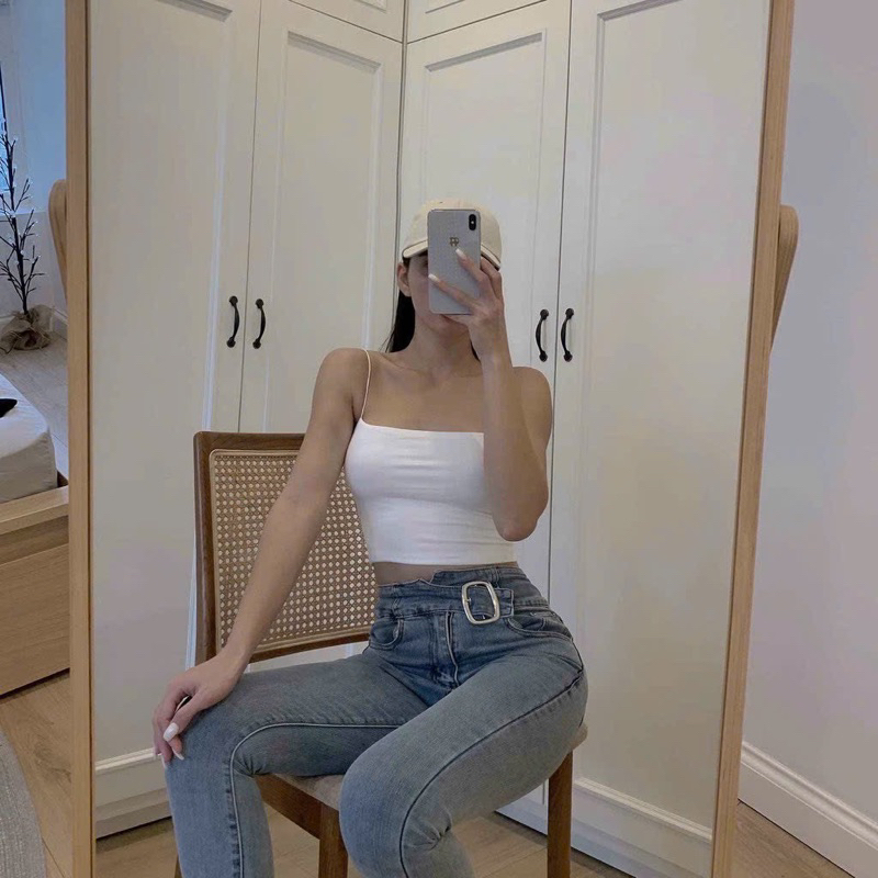 Áo nữ croptop 2 dây ôm body
