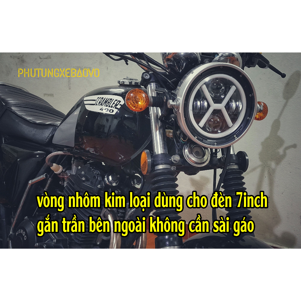 Đèn pha LED 7inch thích hợp gắn vào gáo đèn hoặc độ chế
