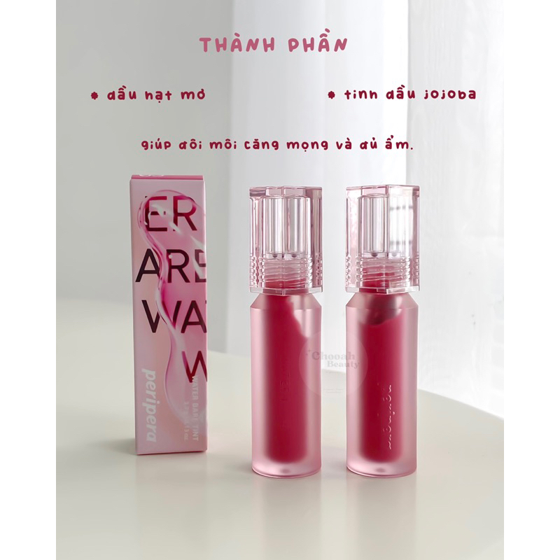 💖 Son Nước Bóng Nhẹ 𝗣𝗲𝗿𝗶𝗽𝗲𝗿𝗮 𝗪𝗮𝘁𝗲𝗿 𝗕𝗮𝗿𝗲 𝗧𝗶𝗻𝘁 ✨