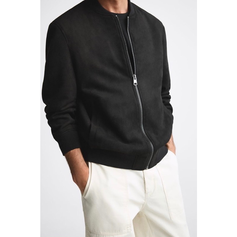 ÁO KHOÁC BOMBER DA LỘN KÉO KHOÁ ZRF NAM