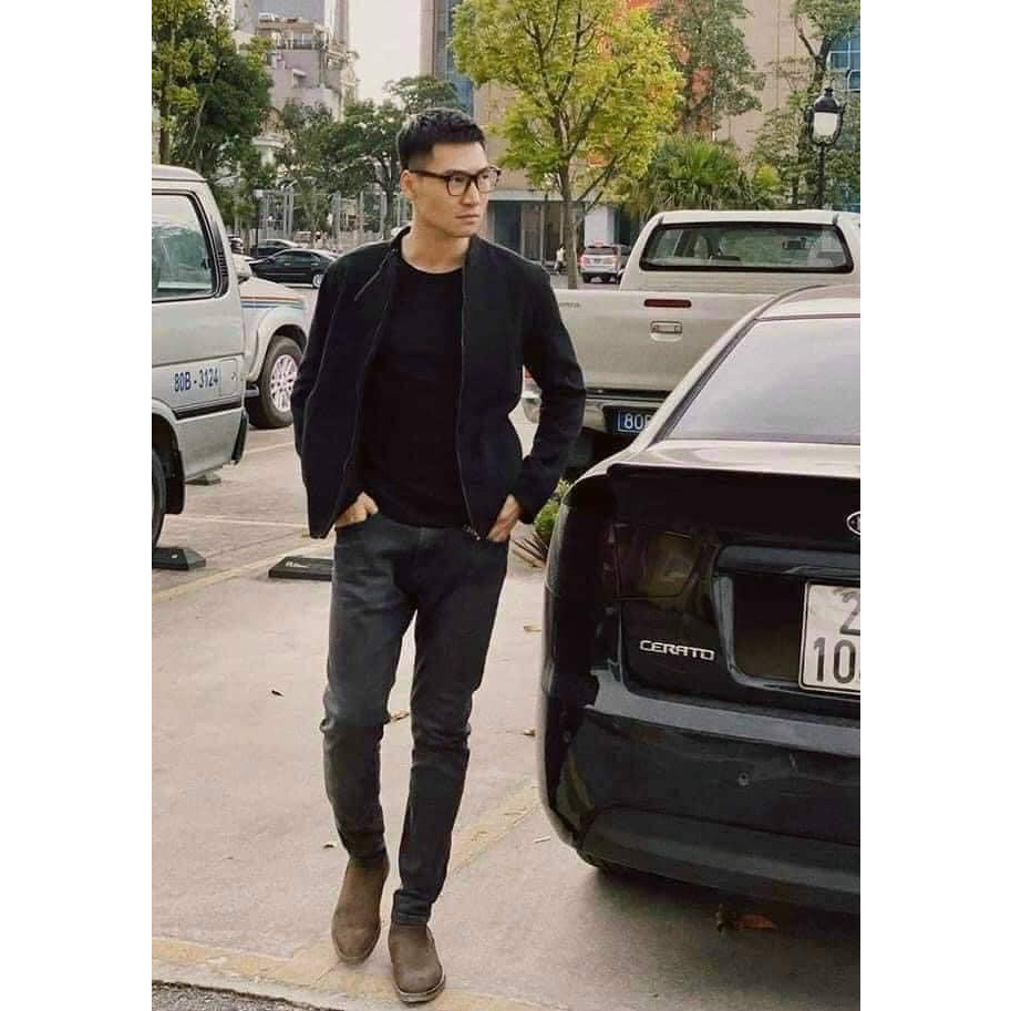 ÁO KHOÁC BOMBER DA LỘN KÉO KHOÁ ZRF NAM