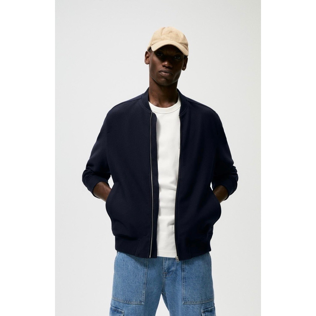 ÁO KHOÁC BOMBER DA LỘN KÉO KHOÁ ZRF NAM