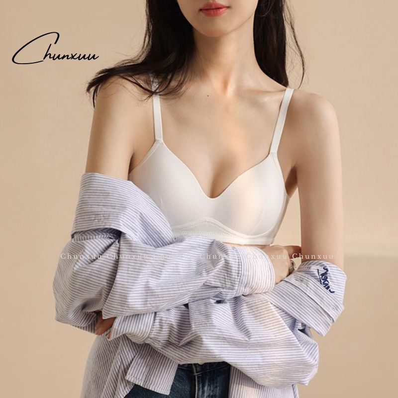 Áo ngực nữ cotton gân tăm trơn màu sắc pastel CHUNXUU không gọng đệm mỏng thông hơi ôm ngực nâng đẩy tự nhiên - AV95