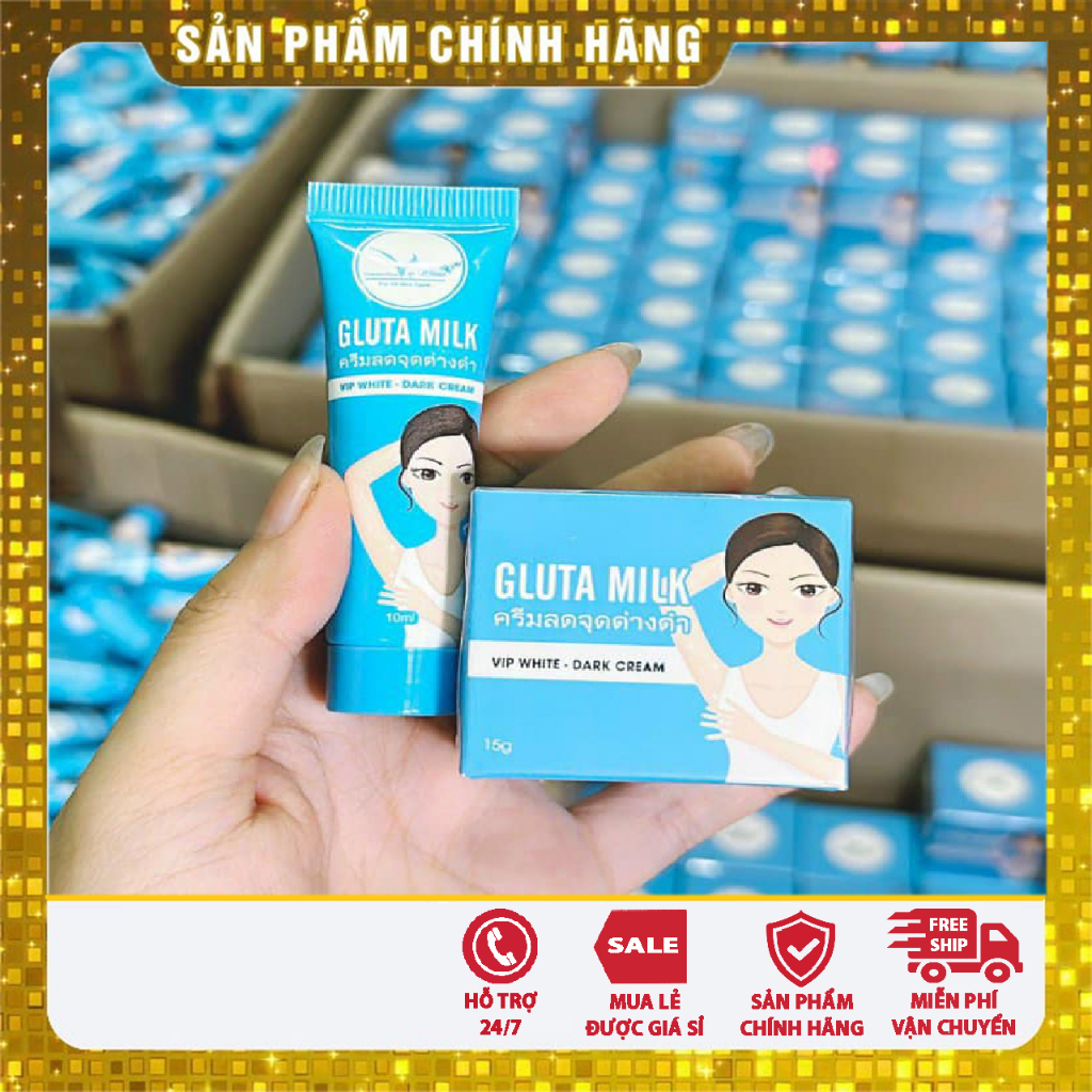 giảm thâm gluta milk thái lan, kem giảm thâm nách gluta milk mua 1 tặng 1, giảm thâm nách gluta milk