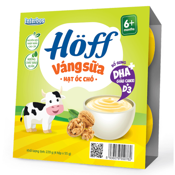 Váng sữa Hoff - Sữa non, hạt dẻ, vàng, óc chó
