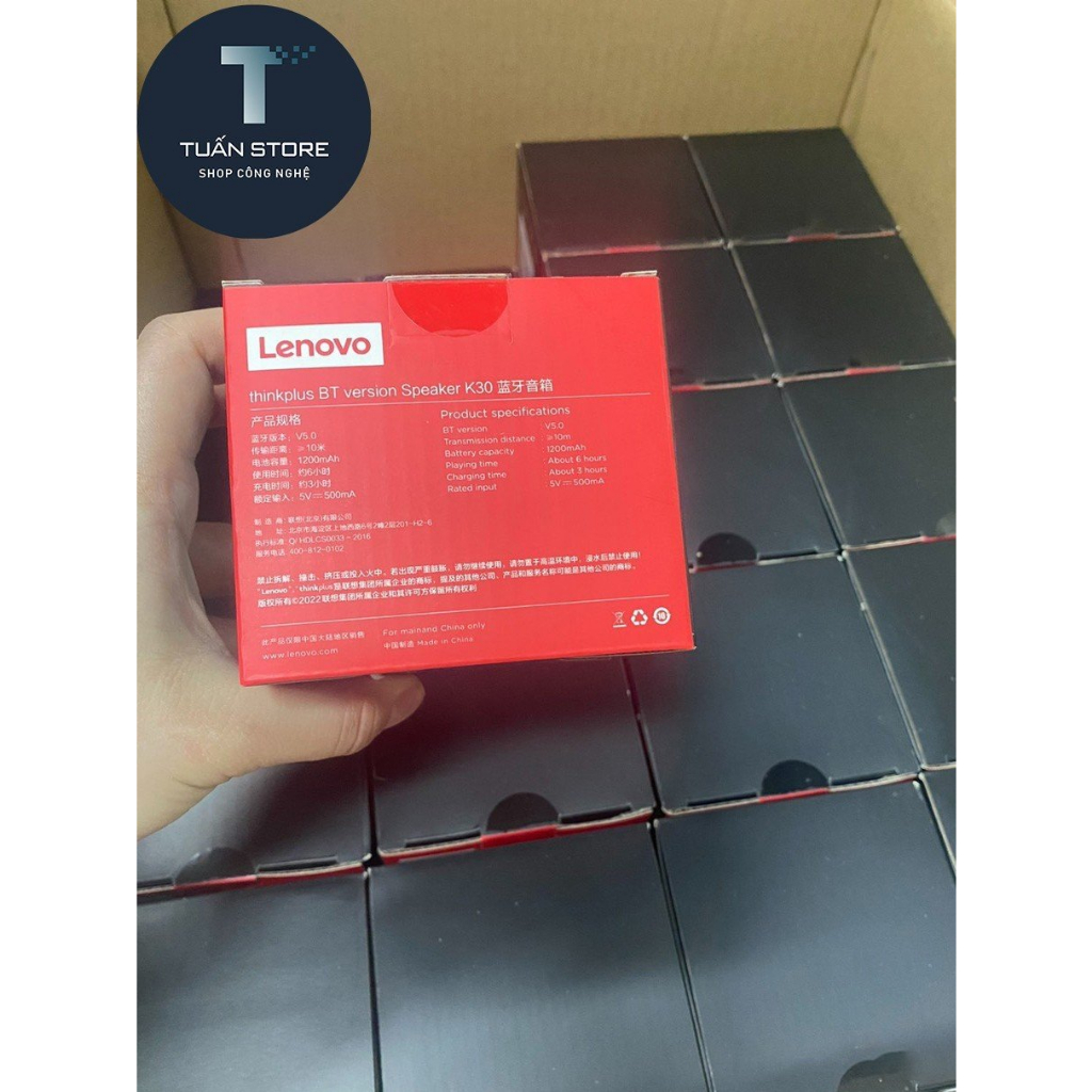 Loa bluetooth mini lenovo k30- âm thanh trầm ấm siêu hay