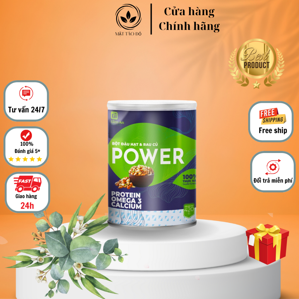 Ngũ Cốc Dinh Dưỡng, Sữa Hạt Power, Thêm Cỏ Lúa Mì, Cải Xoăn Cao Cấp