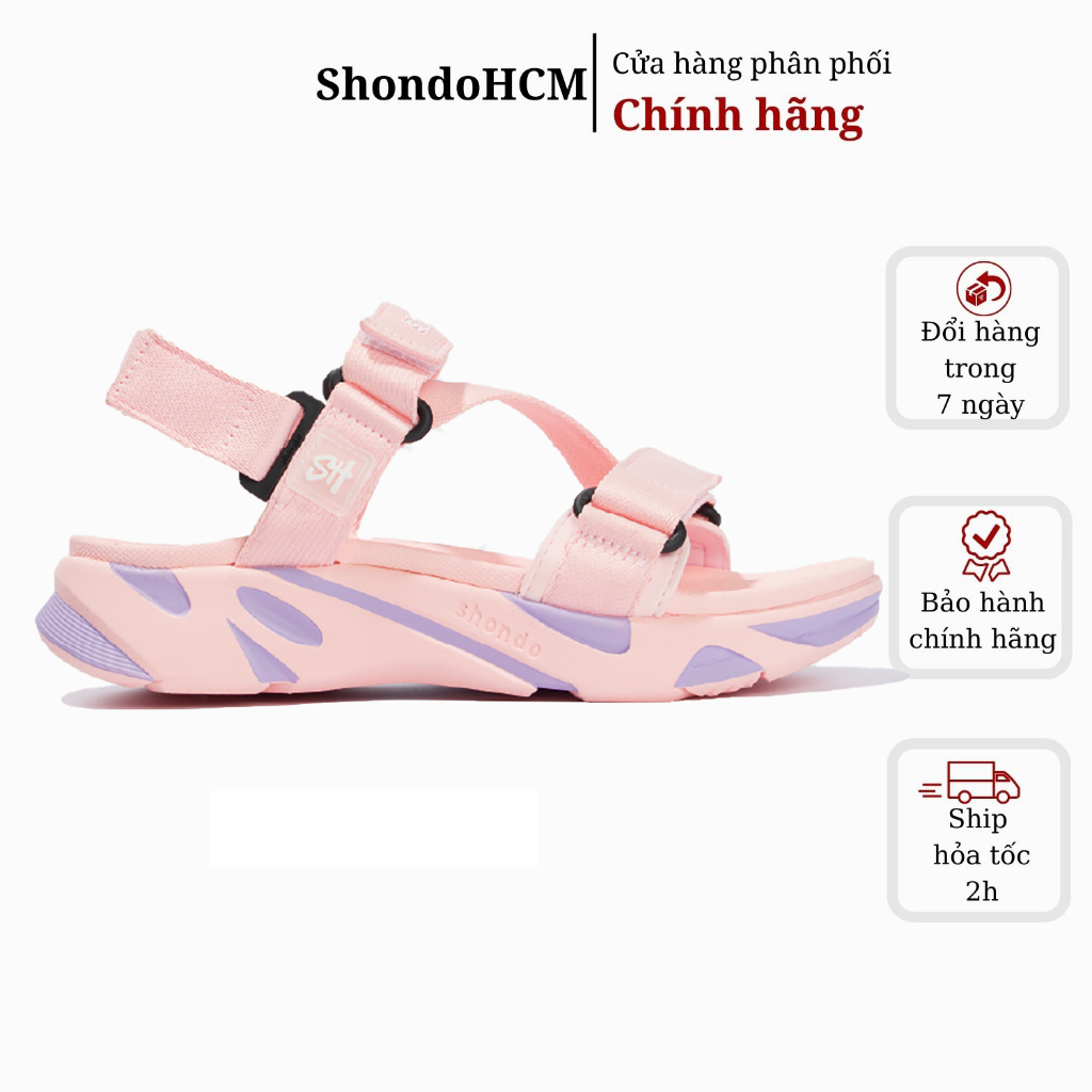 Giày sandals Shondo F8 Ver.2 hồng tím F8M7970