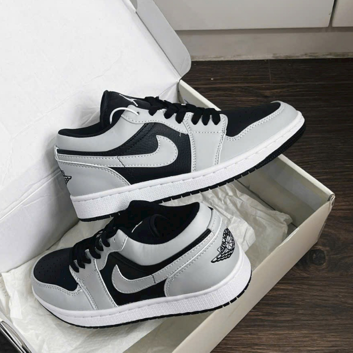 Giày sneaker JD1 xám đen low bản mới-Full box