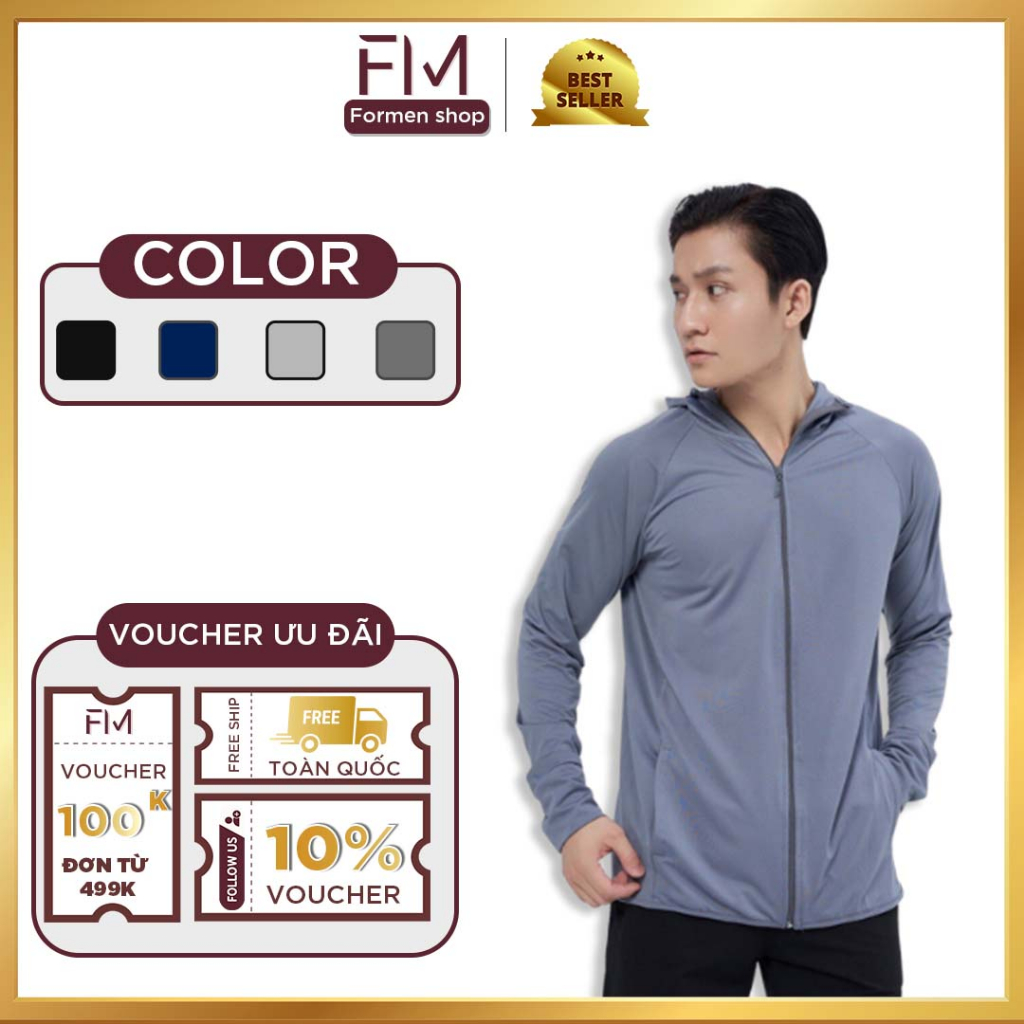 Áo khoác chống nắng nam, chống tia UV, tay xỏ ngón - FORMEN SHOP - FMTHT024