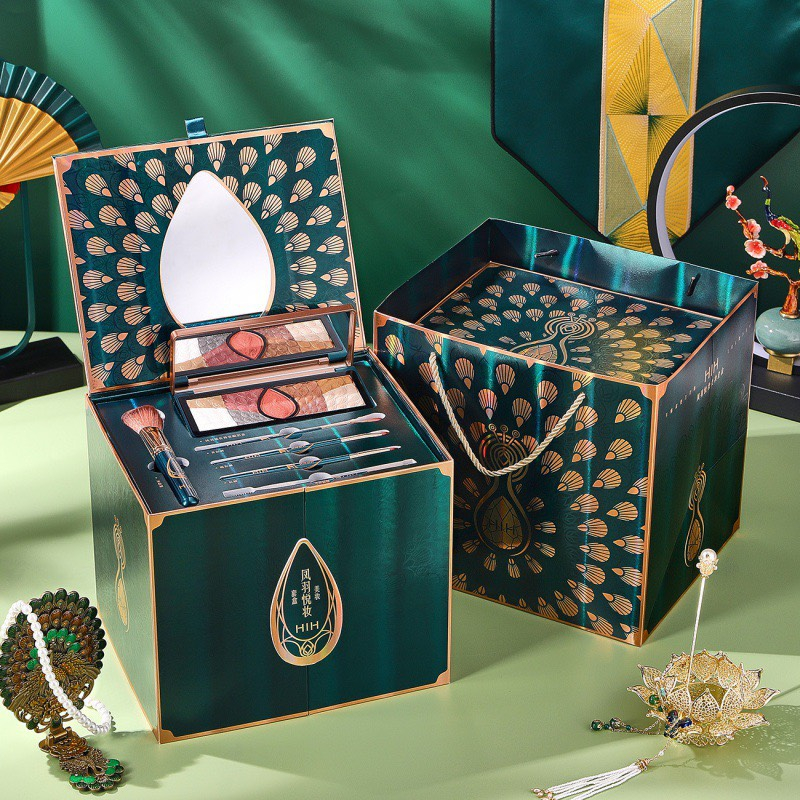 Hộp quà tặng trang điểm 4 tầng 24 món nhà HiH nội địa Trung đi kèm túi đựng --Quà tặng bạn gái 20/10,sinh nhật,noel,..