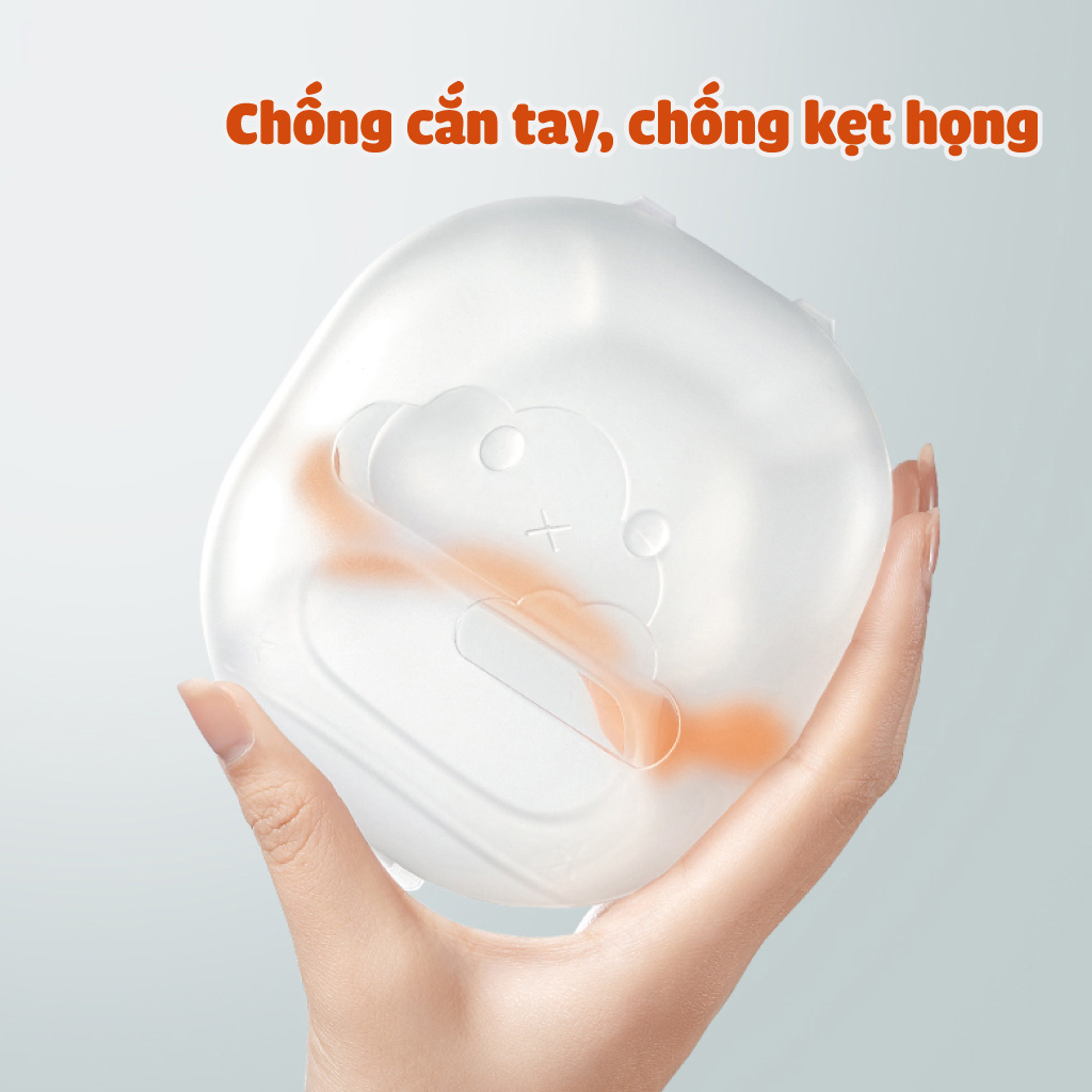 Gặm nướu cho bé, ngậm nướu silicon hình thỏ, siêu mềm, tay cầm nắm 360 độ cho bé 3 tháng trở lên