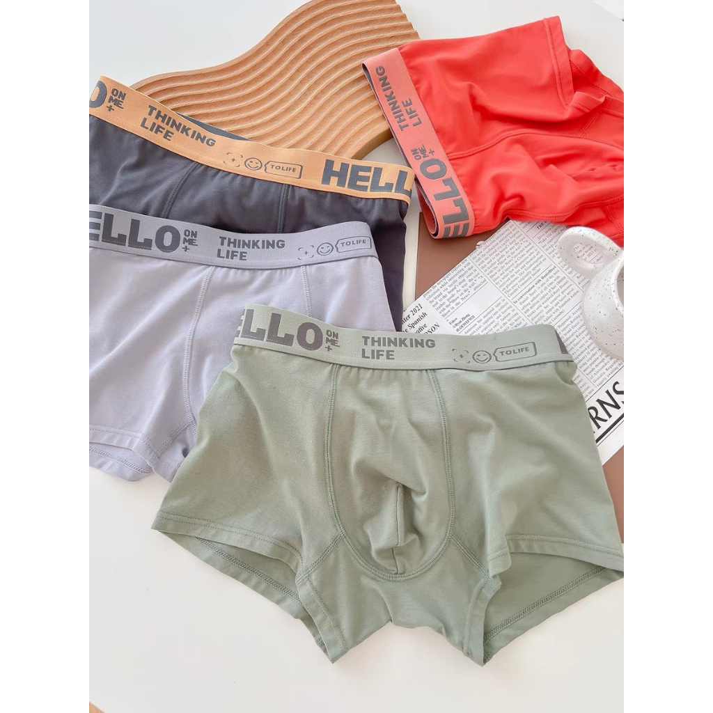 Quần Lót Đùi Nam/ Quần Sịp Nam Chất Cotton Cạp Chữ Co Dãn Thoáng Mát S10