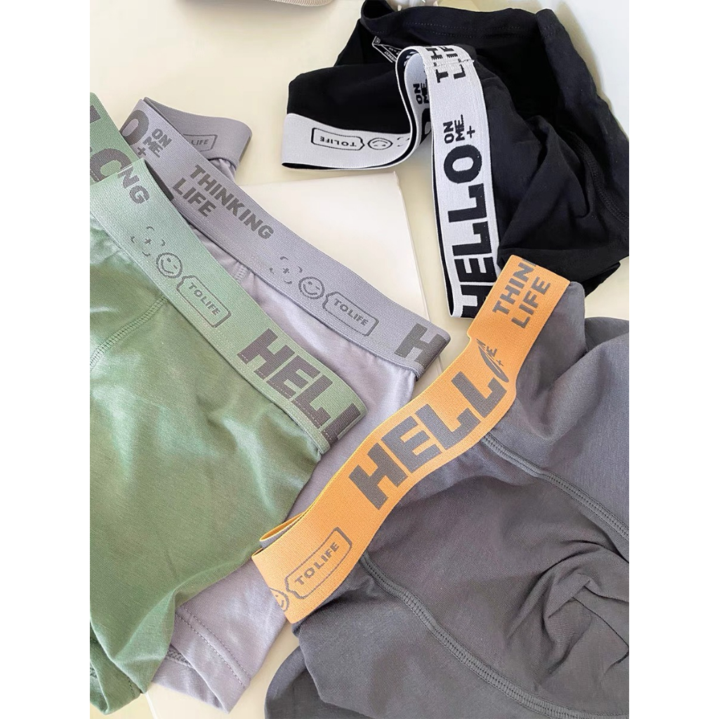 Quần Lót Đùi Nam/ Quần Sịp Nam Chất Cotton Cạp Chữ Co Dãn Thoáng Mát S10