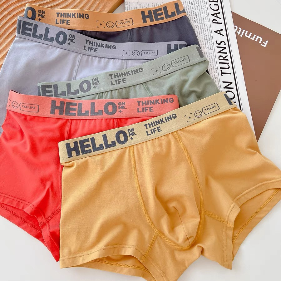 Quần Lót Đùi Nam/ Quần Sịp Nam Chất Cotton Cạp Chữ Co Dãn Thoáng Mát S10