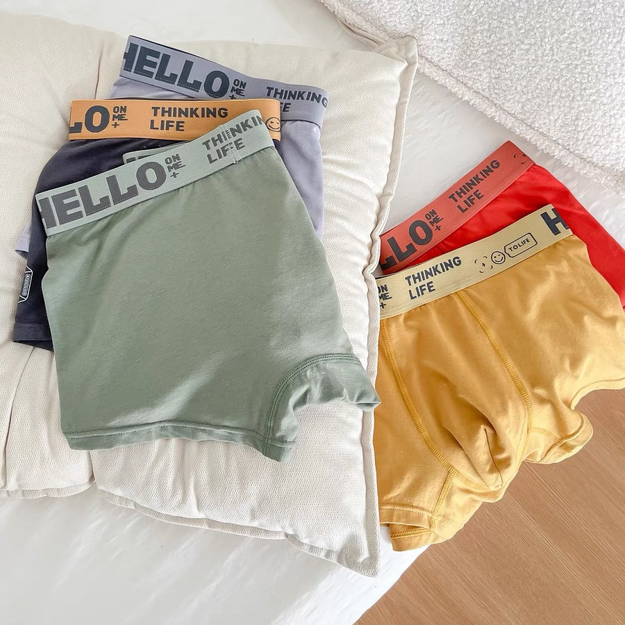 Quần Lót Đùi Nam/ Quần Sịp Nam Chất Cotton Cạp Chữ Co Dãn Thoáng Mát S10