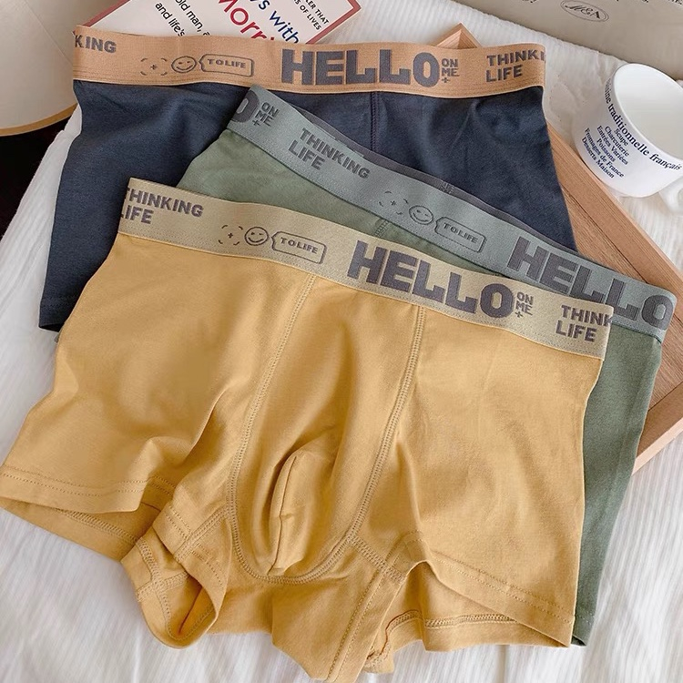 Quần Lót Đùi Nam/ Quần Sịp Nam Chất Cotton Cạp Chữ Co Dãn Thoáng Mát S10