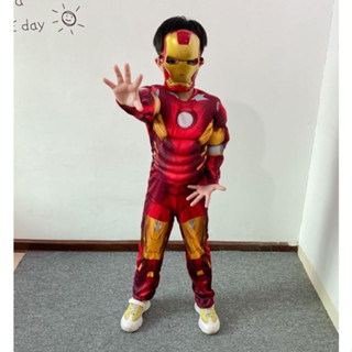 ✅[13-40kg] Quần Áo Người Sắt Iron Man + Mặt Nạ Cho Bé Yêu Hóa Trang Halloween. Bộ Đồ Hóa Trang Siêu Nhân Cho Bé