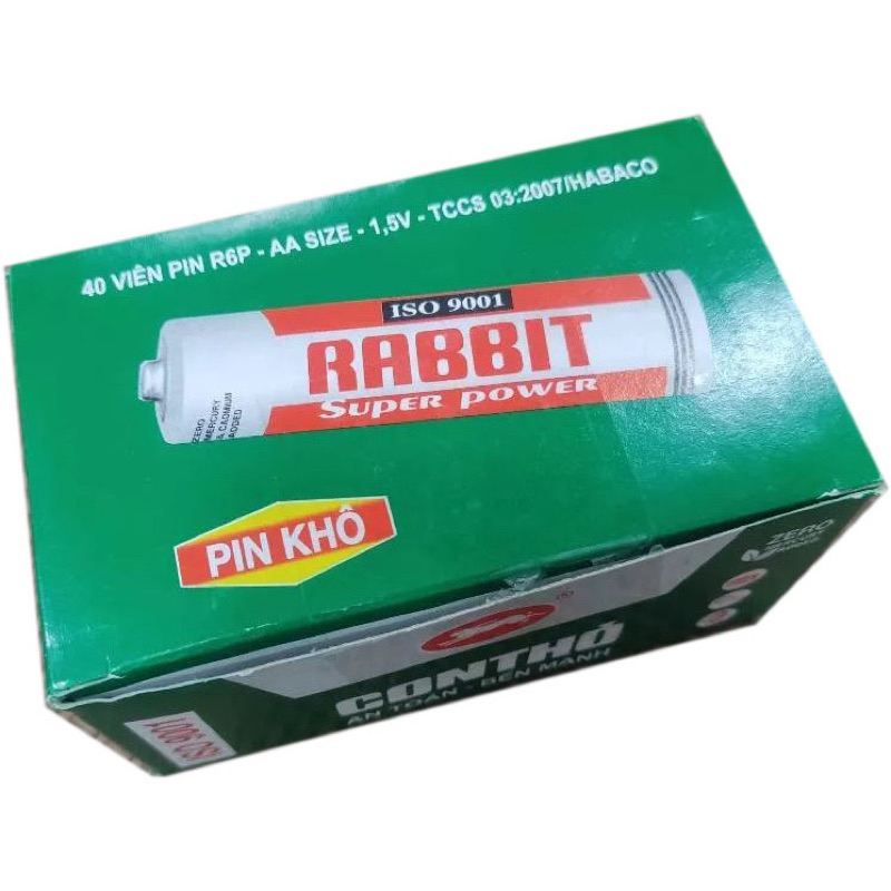 Pin con thỏ 1 vỉ 4 viên 1,5V