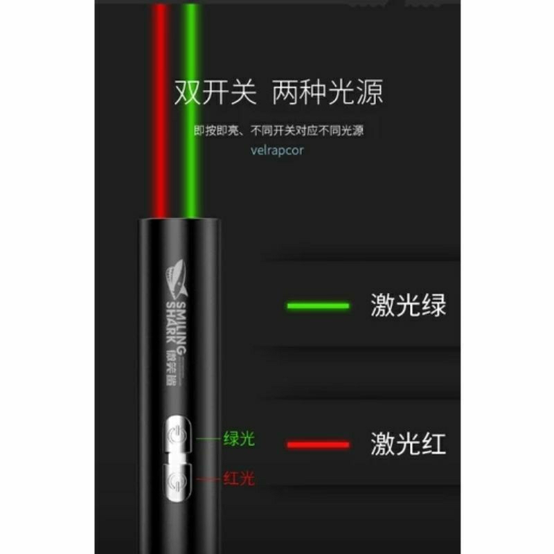 Đèn laze laser chiếu tia đỏ/ xanh lục cổng Type-C có thể sạc lại