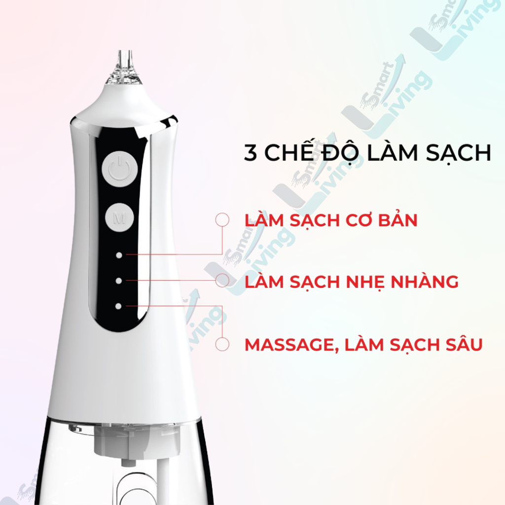 Máy tăm nước cầm tay KAW 300ml, bình xịt vệ sinh răng miệng, (mẫu mới) Cải tiến công nghệ tia nước sạch X4 Lần