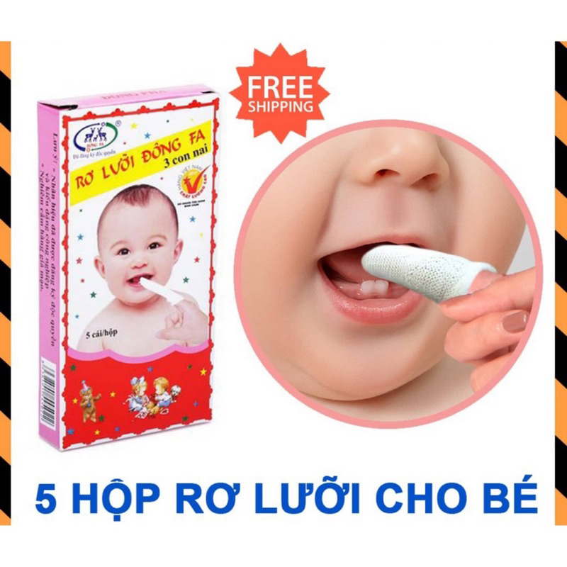 Hộp 5 chiếc tưa lưỡi cho bé