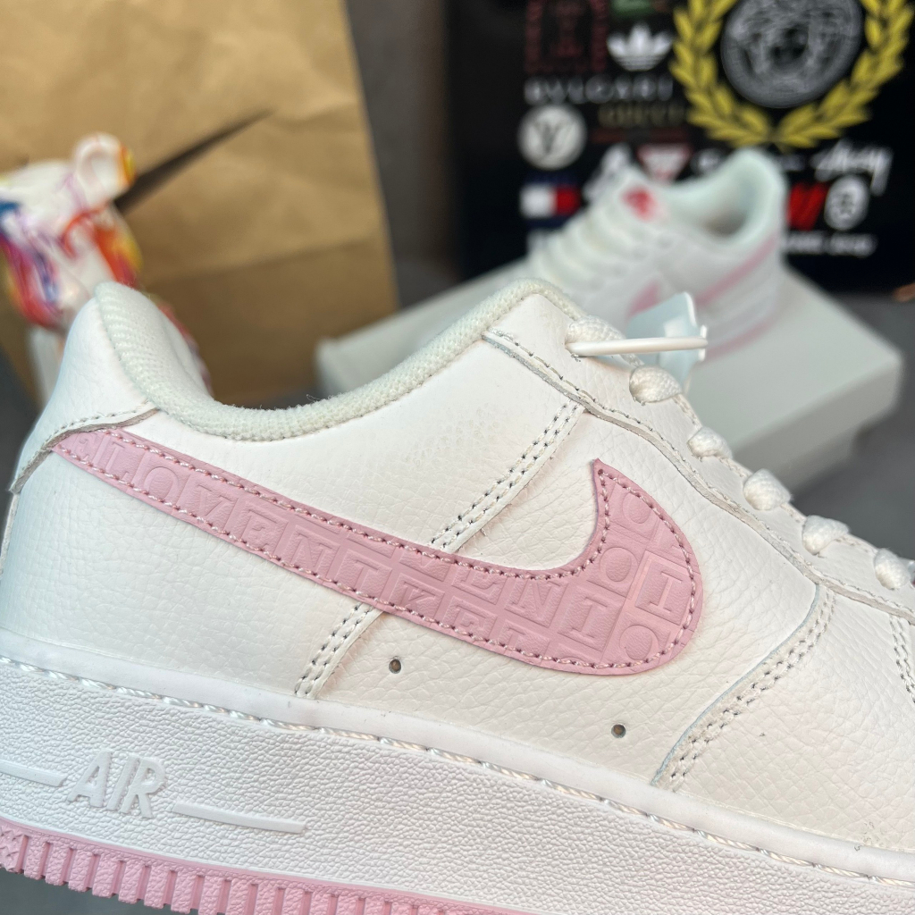 Giày _nike air force 1 pink love vệt hồng, giày sneaker hàng chuẩn trung full box + bill