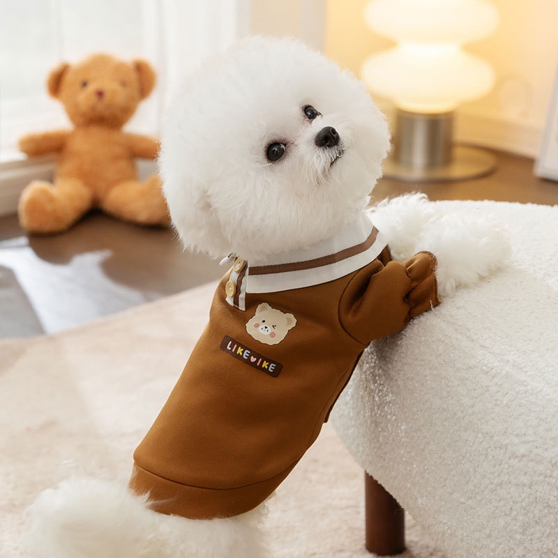 Nhà của Ú - Áo Nỉ mùa Đông Cute giữ ấm kiểu dáng POLO Cho Thú Cưng chó mèo