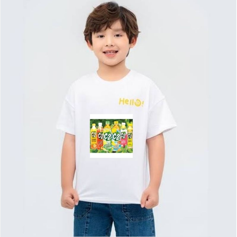 Áo thun in hình 5 chai nước màu sắc cho bé