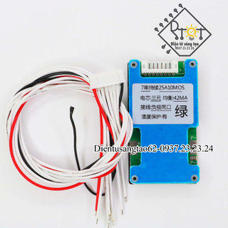 Bms mạch bảo vệ cell li-ion 7s - 25.2v - 25a