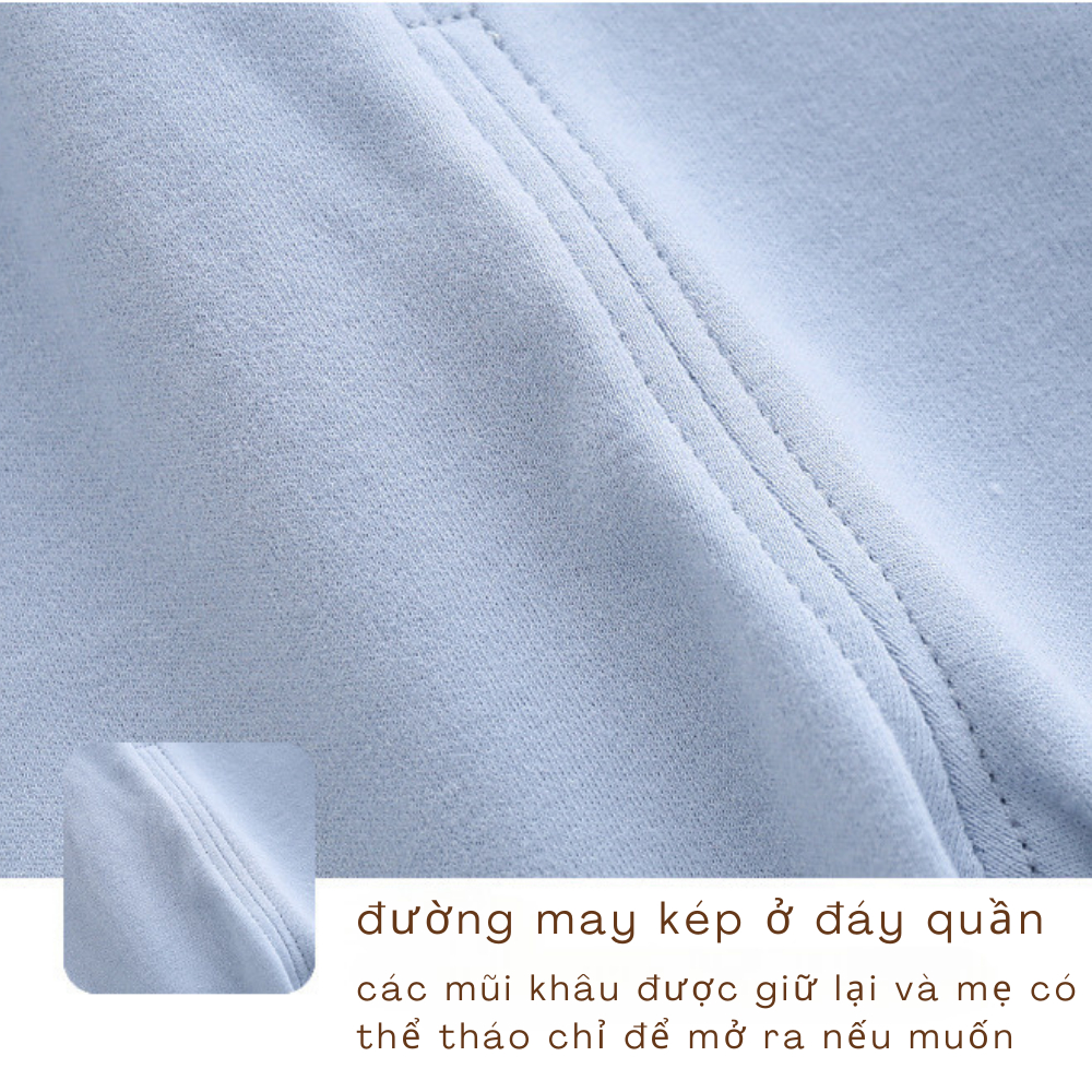 Bộ quần áo thu đông cài vai cho bé chất cotton dày mịn size từ 6-12kg BODV01