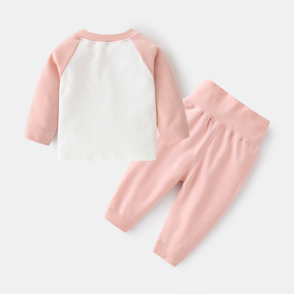 Bộ quần áo thu đông cài vai cho bé chất cotton dày mịn size từ 6-12kg BODV01