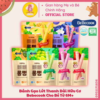 DATE T6.2024 Bánh Gạo Lứt Hữu Cơ Cho Bé Ăn Dặm Từ 7M+ BEBECOOK Hàn Quốc