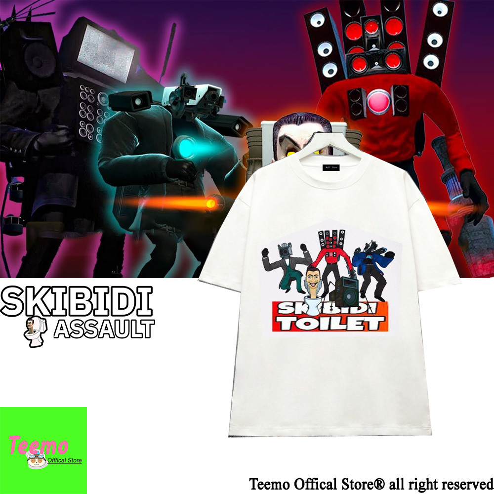 Áo Thun Trẻ Em Skibidi Toilet Người loa, Người máy quay , người tv