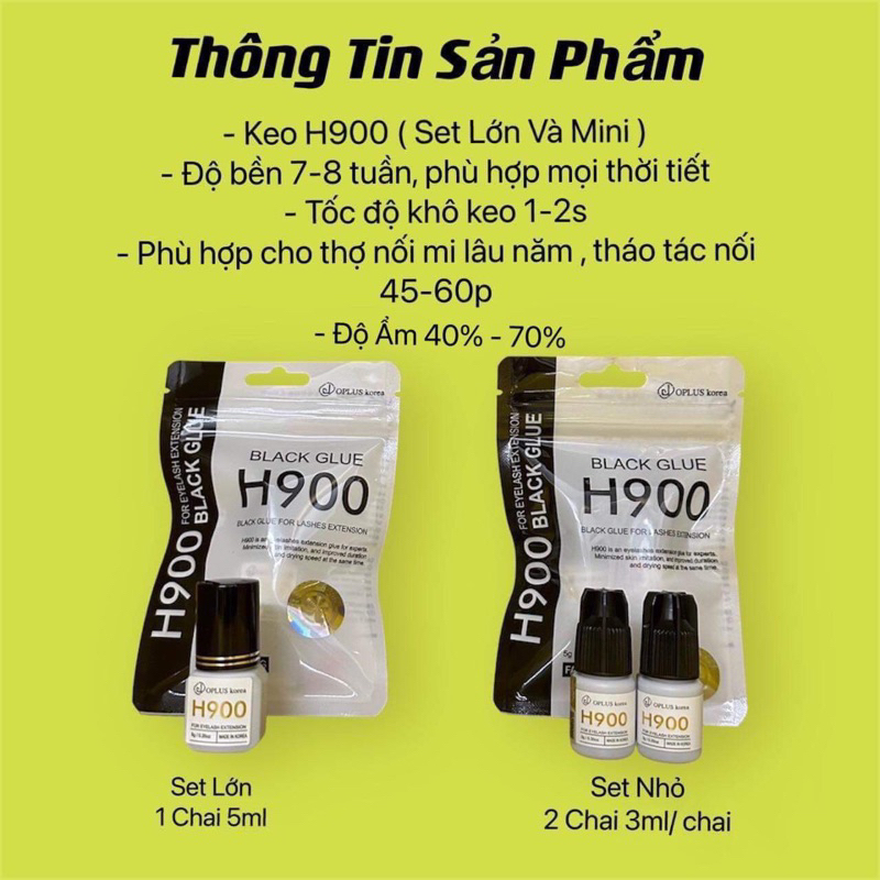 Keo nối mi kháng nước H900