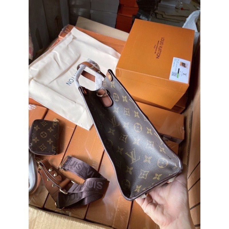 Túi L công sở full sét kèm ví và móc treo bản 2 lớp hộp siêu sang